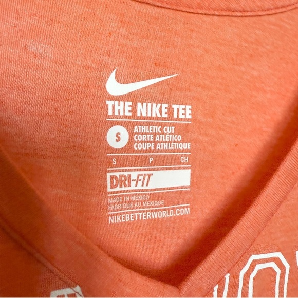 Nike Oklahoma State Cowboys Women's V-Neck T-Shirt Orange Size S Sporty DRI-FIT - Picture 7 of 8
